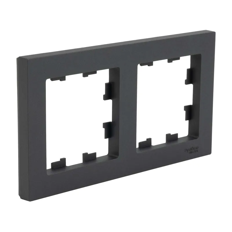 Рамка двухместная AtlasDesign базальт IP20 Systeme Electric_1