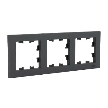 Изображение товара Рамка трехместная AtlasDesign базальт IP20 Systeme Electric Изображение товара Рамка трехместная AtlasDesign базальт IP20 Systeme Electric