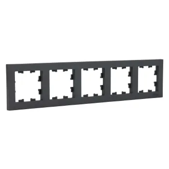 Изображение товара Пятиместная рамка AtlasDesign базальт для выключателей и розеток Systeme Electric Изображение товара Пятиместная рамка AtlasDesign базальт для выключателей и розеток Systeme Electric