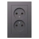 Розетка двухместная без заземления AtlasDesign базальт IP20 Systeme Electric_2