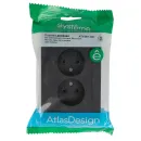 Розетка двухместная без заземления AtlasDesign базальт IP20 Systeme Electric_3