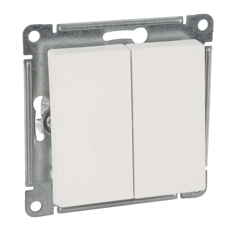 Механизм выключателя двухклавишный AtlasDesign лотос IP20 Systeme Electric_1