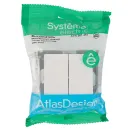 Механизм выключателя двухклавишный AtlasDesign лотос IP20 Systeme Electric_5