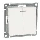 Механизм выключателя двухклавишный с подсветкой AtlasDesign лотос IP20 Systeme Electric_1