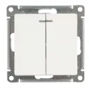 Механизм выключателя двухклавишный с подсветкой AtlasDesign лотос IP20 Systeme Electric_2