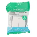 Механизм выключателя двухклавишный с подсветкой AtlasDesign лотос IP20 Systeme Electric_5