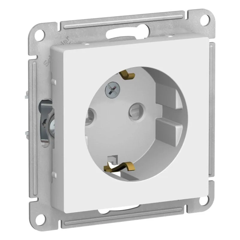 Механизм розетки с заземлением со шторками AtlasDesign лотос IP20 Systeme Electric_1