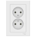 Розетка двухместная без заземления AtlasDesign лотос IP20 Systeme Electric_2