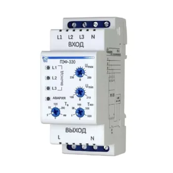 Изображение товара Переключатель фаз 16А ПЭФ-320 НовАтек-Электро для защиты электросетей Изображение товара Переключатель фаз 16А ПЭФ-320 НовАтек-Электро для защиты электросетей