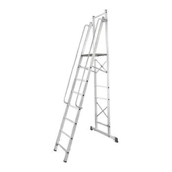 Изображение товара Алюминиевая стремянка 8 ступеней Новая высота 4,18м легкая и прочная Изображение товара Алюминиевая стремянка 8 ступеней Новая высота 4,18м легкая и прочная