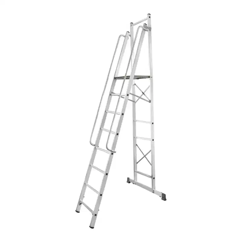 Стремянка-помост алюминиевая 8 ступеней 2,18м Новая высота_1
