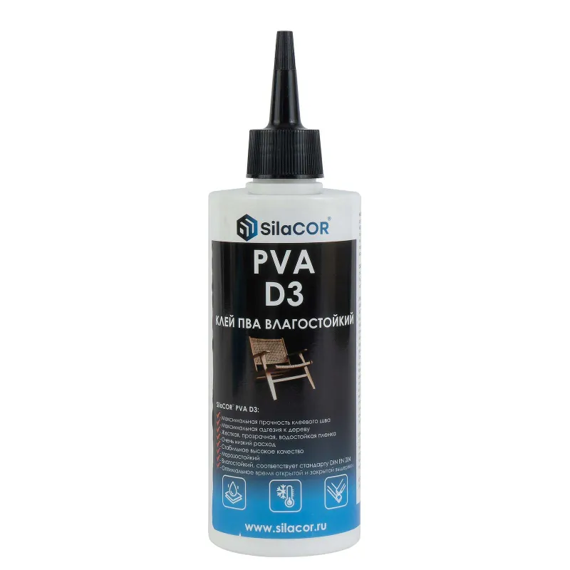 Клей ПВА профессиональный SilaCOR 250 гр_1