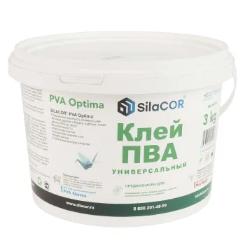 Изображение товара Клей ПВА универсальный SilaCOR 3 кг для ремонта и строительства Изображение товара Клей ПВА универсальный SilaCOR 3 кг для ремонта и строительства