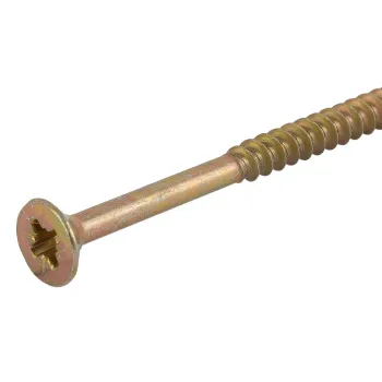 Изображение товара Саморез универсальный 6х90мм желтый цинк Изображение товара Саморез универсальный 6х90мм желтый цинк