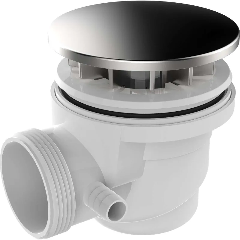 Сифон для душевого поддона 1 1/2"х50 Aquant фильтр-сетка без гибкой трубы_1