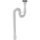 Гофросифон для кухонной мойки и раковины 1 1/4"х40/50 Aquant 1100мм с нержавеющей решеткой_3