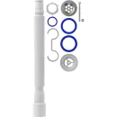 Гофросифон для кухонной мойки и раковины 1 1/4"х40/50 Aquant 1100мм с нержавеющей решеткой_5