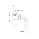 Сифон для раковины 1 1/4х40 мм Neo Air System Wirquin_4
