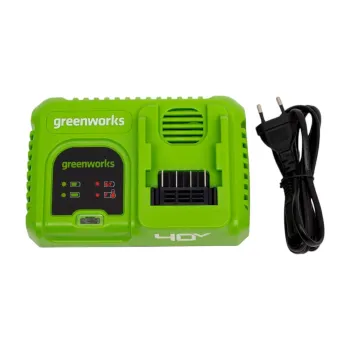 Изображение товара Greenworks G40UC5 Быстрое зарядное устройство для аккумуляторов 40V 5Ач Изображение товара Greenworks G40UC5 Быстрое зарядное устройство для аккумуляторов 40V 5Ач