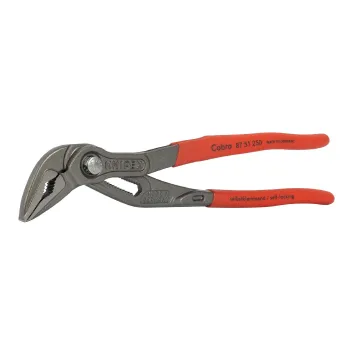 Изображение товара Профессиональные переставные клещи Knipex Cobra 250 мм с кнопочным фиксатором Изображение товара Профессиональные переставные клещи Knipex Cobra 250 мм с кнопочным фиксатором