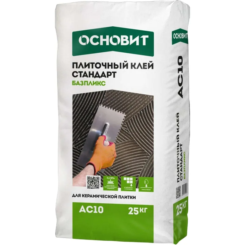 Клей для плитки Основит Базпликс АС10 С0Т, 25 кг_1
