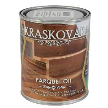 Изображение товара Масло для пола и паркета быстросохнущее Kraskovar бесцветное 0,75л Изображение товара Масло для пола и паркета быстросохнущее Kraskovar бесцветное 0,75л