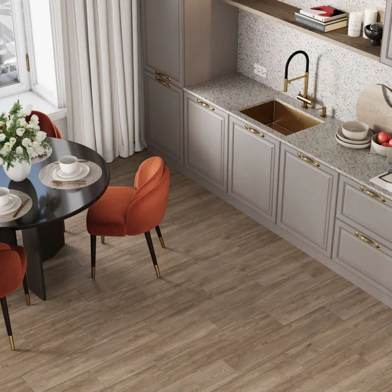 Керамогранит Realwood Marrone 200х900х7 мм светло-коричневый sugar-эффект Delacora_1