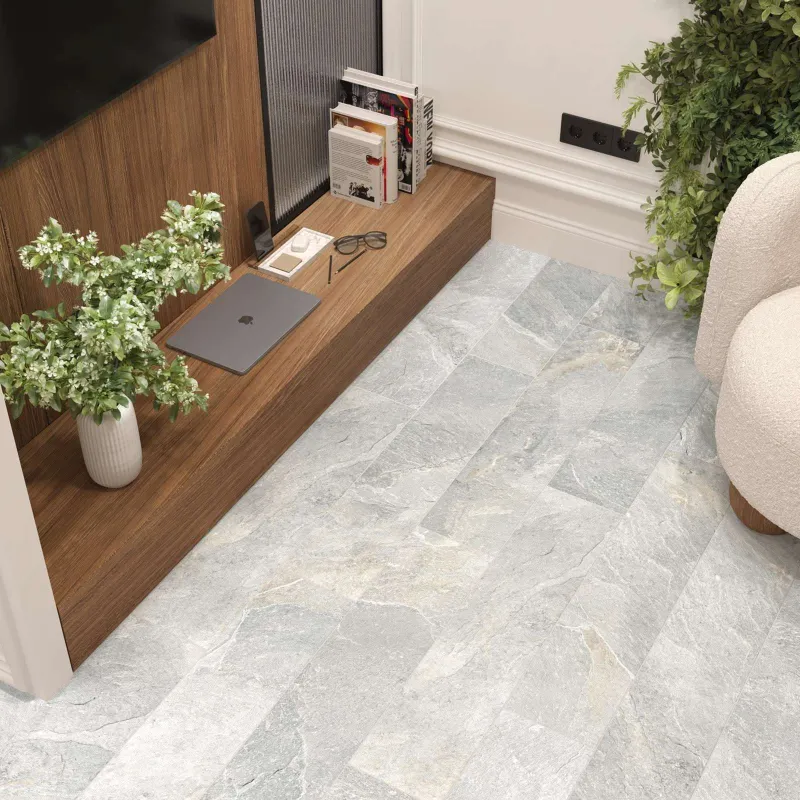 Керамогранит Santorini Gris 200х900х7 мм серо-бежевый лаппатированный Delacora_1