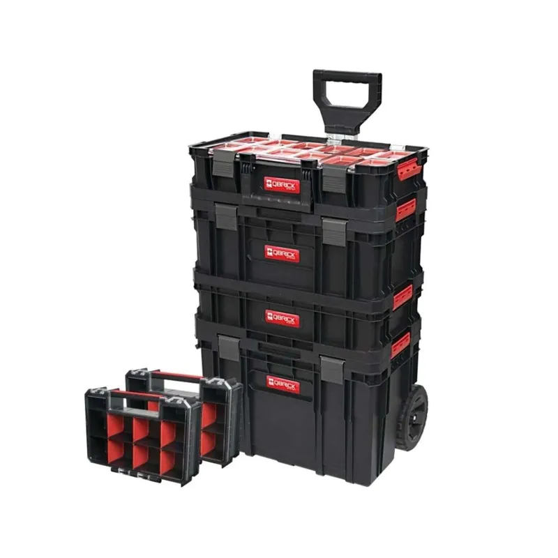 Набор ящиков на колесах с телескопической ручкой 6в1 Qbrick System Two_1
