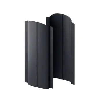 Изображение товара Металлоштакетник Ellipse-O 19х126 мм двухсторонний графит 1,8 м РRAL 7024 Изображение товара Металлоштакетник Ellipse-O 19х126 мм двухсторонний графит 1,8 м РRAL 7024