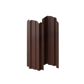 Изображение товара Металлоштакетник Lane-О 16,5х99 мм двухсторонний шоколад 1,25 м Изображение товара Металлоштакетник Lane-О 16,5х99 мм двухсторонний шоколад 1,25 м