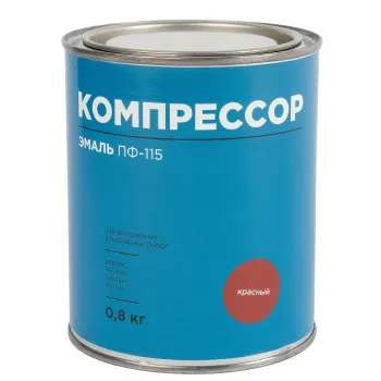 Изображение товара Эмаль ПФ-115 Компрессор красная глянцевая 0,8 кг для внутренних работ Изображение товара Эмаль ПФ-115 Компрессор красная глянцевая 0,8 кг для внутренних работ