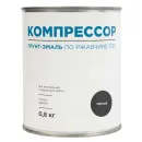 Грунт-эмаль по ржавчине 3в1 Компрессор черная глянцевая 0,8кг_2