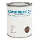 Грунт-эмаль по ржавчине 3в1 Компрессор шоколадная глянцевая 0,8кг_2
