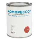 Грунт-эмаль по ржавчине 3в1 Компрессор красная глянцевая 0,8кг_2