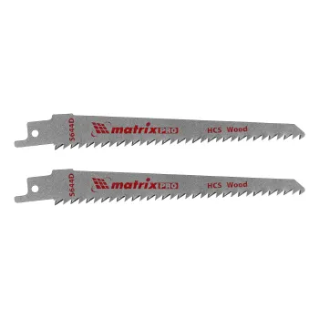 Изображение товара Полотно для сабельной пилы по дереву Matrix 125 мм 2 шт универсальный Изображение товара Полотно для сабельной пилы по дереву Matrix 125 мм 2 шт универсальный