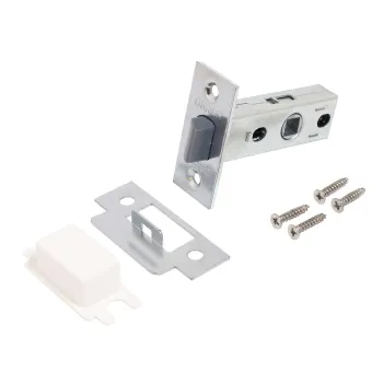 Изображение товара Межкомнатная защелка Аллюр из стали для проходных дверей - никель матовый Изображение товара Межкомнатная защелка Аллюр из стали для проходных дверей - никель матовый