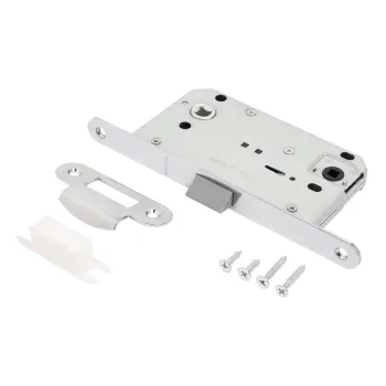 Изображение товара Защелка межкомнатная под завертку Аллюр из стали хромированная Китай Изображение товара Защелка межкомнатная под завертку Аллюр из стали хромированная Китай