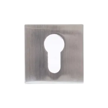 Изображение товара Декоративные квадратные накладки из алюминия под цилиндровый механизм никель матовые Аллюр Изображение товара Декоративные квадратные накладки из алюминия под цилиндровый механизм никель матовые Аллюр