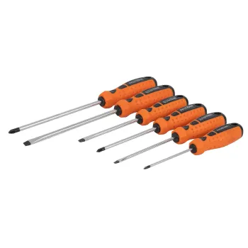 Изображение товара Набор отверток Sparta 6 предметов с магнитным наконечником и двухкомпонентными рукоятками Изображение товара Набор отверток Sparta 6 предметов с магнитным наконечником и двухкомпонентными рукоятками