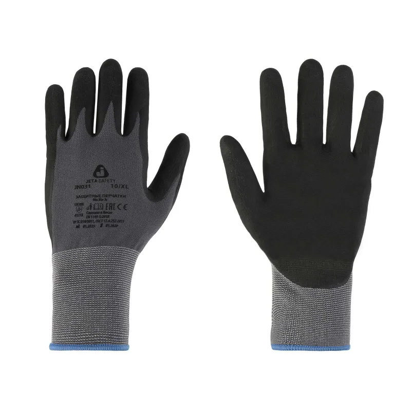 Перчатки полиэфирные с микронитриловым покрытием размер ХL Jeta Safety_1