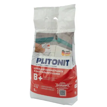 Изображение товара Клей для плитки Plitonit B+ C2TE 5 кг для внутренних и наружных работ Изображение товара Клей для плитки Plitonit B+ C2TE 5 кг для внутренних и наружных работ