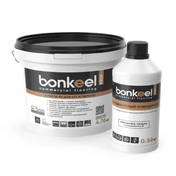 Изображение товара Клей для напольных покрытий ПВХ и паркета Bonkeel Prof 2K PU 4,76 кг Изображение товара Клей для напольных покрытий ПВХ и паркета Bonkeel Prof 2K PU 4,76 кг