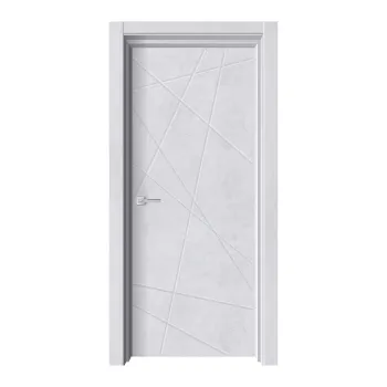 Полотно дверное глухое Двери Гуд Geometry-1 800x2000мм бетон снежный