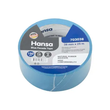 Изображение товара Малярная лента Hansa 38мм x 25м УФ-стойкая синяя для наружных работ Изображение товара Малярная лента Hansa 38мм x 25м УФ-стойкая синяя для наружных работ