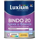 Краска интерьерная для влажных помещений Bindo 20 полуматовая 1л Luxium_1