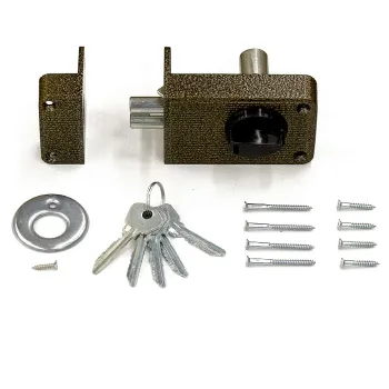 Изображение товара Накладной бронзовый замок Зенит ЗН2-3 с двумя ригелями и цилиндровым механизмом Изображение товара Накладной бронзовый замок Зенит ЗН2-3 с двумя ригелями и цилиндровым механизмом