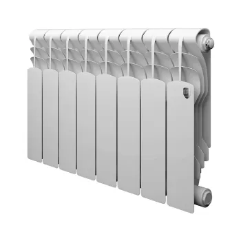 Изображение товара Биметаллический радиатор Royal Thermo Revolution 8 секций 350 мм боковое подключение Изображение товара Биметаллический радиатор Royal Thermo Revolution 8 секций 350 мм боковое подключение