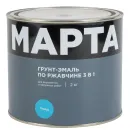 Грунт-эмаль по ржавчине 3в1 Марта голубая глянцевая 2кг_1