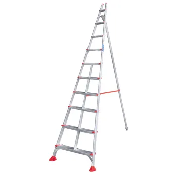 Изображение товара Алюминиевая садовая стремянка 10 ступеней высота 3,27м Новая высота Изображение товара Алюминиевая садовая стремянка 10 ступеней высота 3,27м Новая высота